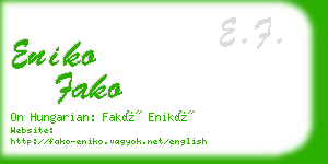 eniko fako business card